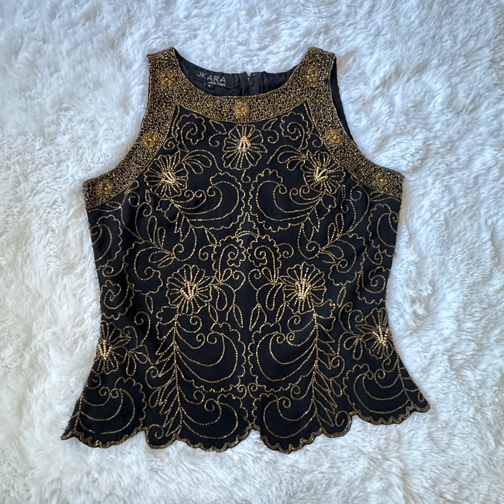 jkara beaded tank top
